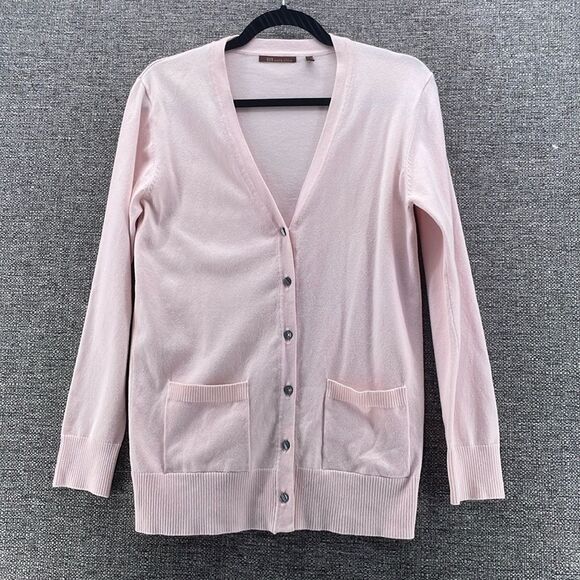 525 America Womans Cardigan Size Large Light Pink Fitted Spring Light Soft - Picture 1 of 9
